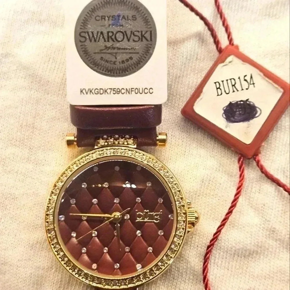 Burgi -Swarovski Crystal Watch NWT - Picture 2 of 9